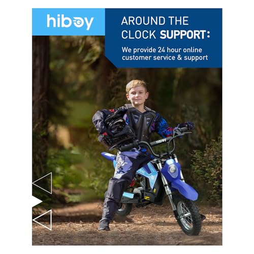 Hiboy DK1 36V Electric Dirt Bike,300W Electric Motorcycle - Up to 15.5MPH & 13.7 Miles Long-Range,3-Speed Modes Motorcycle for Kids Ages 3-10