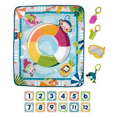 Fisher-Price Dive Right in Activity Mat, Pool-Themed playmat with 4 Toys for Newborn Baby - sctoyswholesale