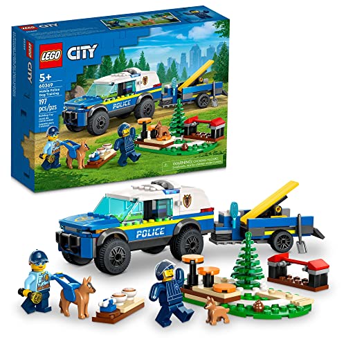 LEGO City Mobile Police Dog Training 60369 Building Toy Set for Kids, Boys, and Girls Ages 5+ (197 Pieces)