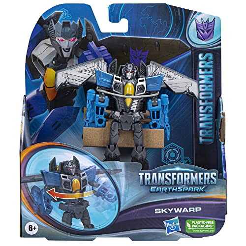 Transformers Toys EarthSpark Warrior Class Skywarp Action Figure, 5-Inch