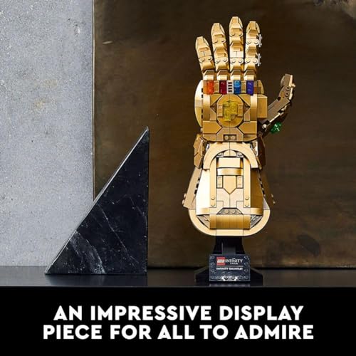 LEGO Marvel Infinity Gauntlet Set 76191 Collectible Thanos Glove with Infinity Stones, Building Set, Avengers Gift Idea for Adults and Teens, Model Kits for Decoration and Display