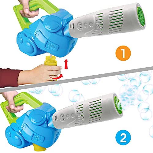 Bubble Leaf Blower for Toddlers, Bubble Blower Gun Machine for Kids with 3 Bubble Solution, Summer Outdoor Toys for Kids, Halloween Party Favors