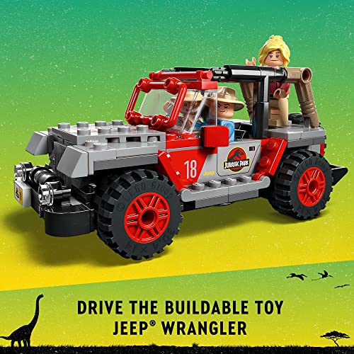 LEGO Jurassic Park Brachiosaurus Discovery 76960 Jurassic Park 30th Anniversary Dinosaur Toy; Featuring a Large Dinosaur Figure and Brick Built Jeep Wrangler Car Toy; Fun Gift Idea for Kids Aged 9+