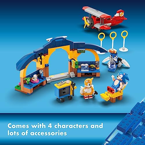 LEGO Sonic The Hedgehog Tails’ Workshop and Tornado Plane 76991 Building Toy Set, Airplane Toy with 4 Sonic Figures and Accessories for Creative Role Play, Gift for 6 Year Olds who Love Gaming