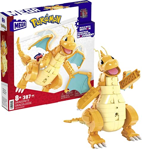 MEGA Pokémon Action Figure Building Toys For Kids, Dragonite With 388 Pieces