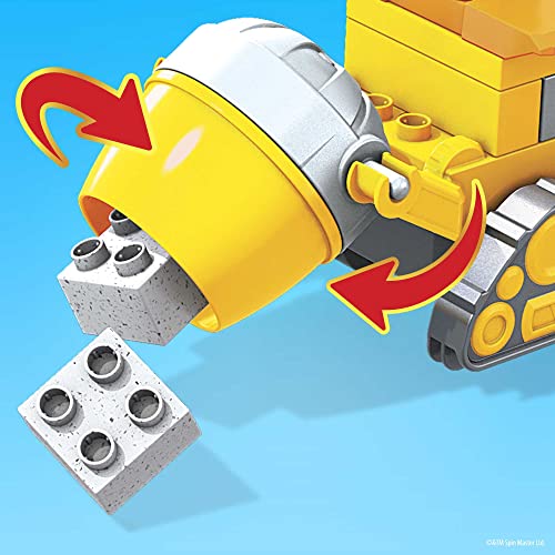 Mega Bloks PAW Patrol Rubble's City Construction Truck, Building Toys - sctoyswholesale