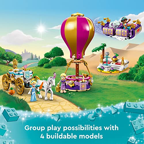 LEGO Disney Princess Enchanted Journey , 3in1 Playset with Cinderella, Jasmine, Rapunzel Mini Dolls with Toy Horse & Carriage, Flying Carpet, Hot Air Balloon