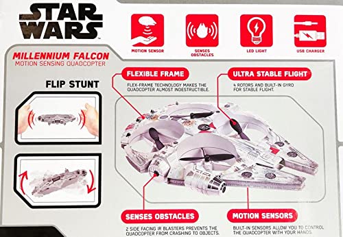 Star Wars Millennium Falcon Toy, Hand Operated Drone for Kids or Adults - sctoyswholesale