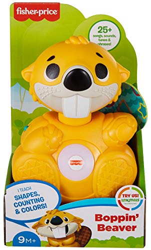 Fisher-Price Linkimals Baby & Toddler Learning Toy Boppin’ Beaver With Interactive Lights & Music For Ages 9+ Months