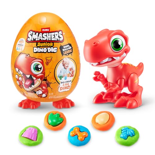 Smashers Junior Dino Dig Small Egg (Raptor) by ZURU 12+ Surprises Compounds Mold Dinosaur Preschool Toys Build Construct Sensory Play 18 months - 3 years