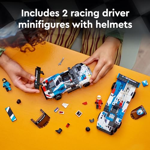 LEGO Speed Champions BMW M4 GT3 & BMW M Hybrid V8 Race Cars, BMW Toy for Kids with 2 Buildable Models and 2 Driver Minifigures, Car Toy Birthday Gift Idea for Boys and Girls Ages 9 and Up, 76922