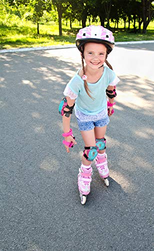 LOL Surprise Signature Series Protective Knee Pads & Elbow Pads for Kids Bike, Skateboard, Scooter with Bonus Bell, for Ages 5+