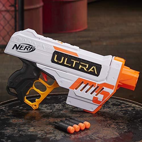 NERF Ultra Five Blaster -- 4-Dart Internal Clip, 4 Ultra Darts, Dart Storage - sctoyswholesale