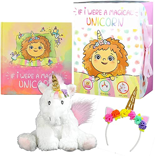 Tickle & Main Magical Unicorn Gift Set, 3-Piece Set, Unicorn Stuffed Animal for Girls 2 Years Old and Above