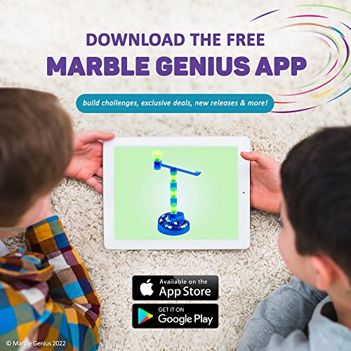 Marble Genius Flying Marbles Action Game - Family Table Game, Experience The Thrill of Racing, Includes an App with Additional Challenges