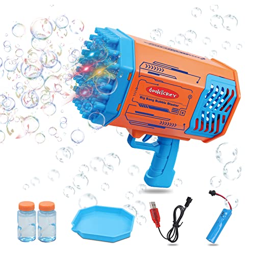 Doohickey Bubble Blaster Bubble Making Gun, 1000 Bubbles per Minute, 2 Bubble Solution, 20-30 Minutes Working Time