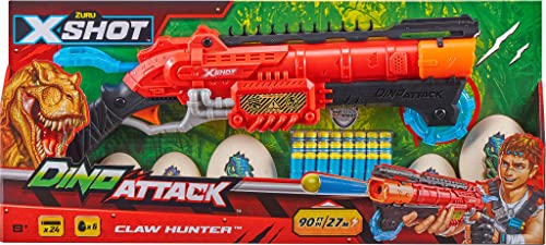 X-Shot Dino Attack Claw Hunter Foam Dart Blaster (24 Darts, 6 Eggs) by ZURU