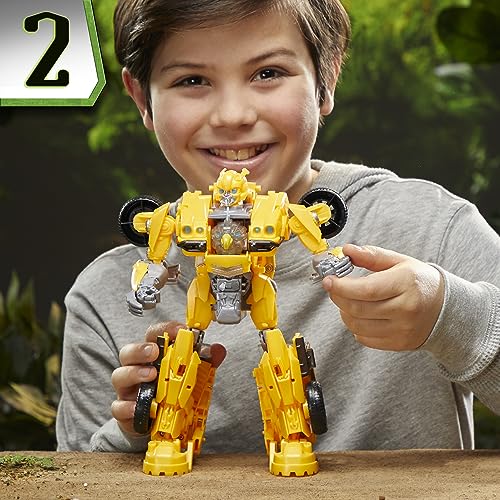 Transformers Toys Rise of The Beasts Movie, Beast-Mode Bumblebee Converting Toy with Lights and Sounds