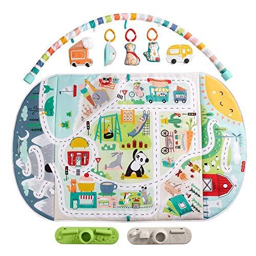 Fisher-Price Activity City Gym to Jumbo Playmat with Music, Lights, Vehicle Toys & Extra-Large Playmat - sctoyswholesale