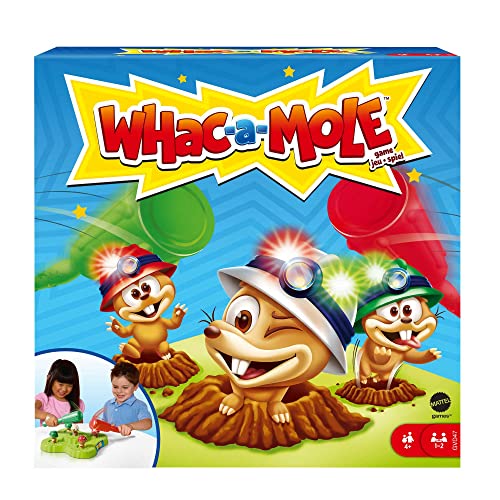 WHAC-A-MOLE Kids Arcade Game with Mallets & Lights & Sounds for 1 or 2 Players 4 Years Old & Up