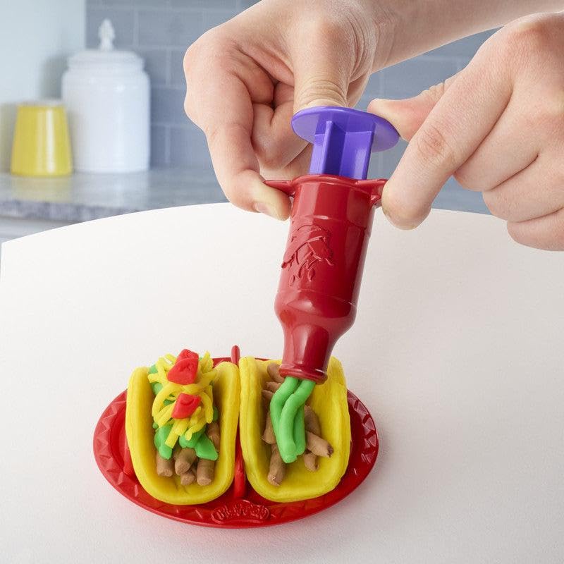 Play-Doh Kitchen Creations Taco Time Play Food Set for Kids 3 Years and Up with 4 Non-Toxic Colors