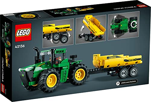 LEGO Technic John Deere 9620R 4WD Tractor 42136 Building Toy Set for Kids, Boys, and Girls Ages 8+ (390 Pieces)