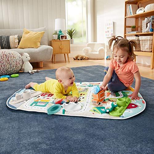 Fisher-Price Activity City Gym to Jumbo Playmat with Music, Lights, Vehicle Toys & Extra-Large Playmat - sctoyswholesale