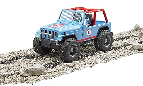 Bruder Jeep Cross Country Racer Vehicle with Driver Blue