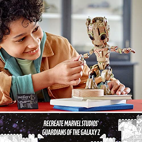 Lego Marvel I am Groot 76217 Building Toy Set - Action Figure from The Guardians of The Galaxy Movies, Baby Groot Model for Play and Display, Great for Kids, Boys, Girls, and Avengers Fans Ages 10+