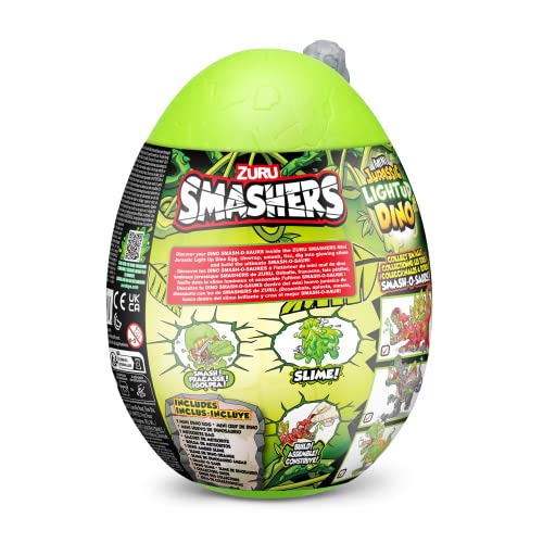 Smashers Mini Jurassic Light Up Dino Egg by ZURU Collectible Egg (Style May Vary)