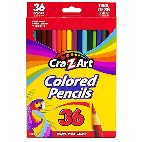 Cra-Z-Art Classic Colored Pencils, 3.3 mm, Assorted Colors, Pack Of 36 Pencils