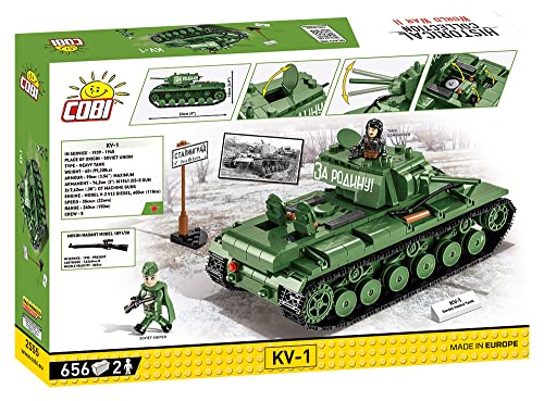 COBI Historical Collection: World War II KV-1 Heavy Tank (2555) , Green - sctoyswholesale