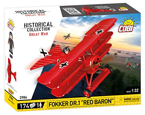 COBI Historical Collection: The Great War Fokker DR.1 Red Baron Plane - sctoyswholesale