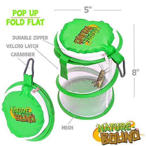 Nature Bound NB528 Pop Up Critter Catcher Habitat Kit with Carabiner Clip & Zipper Lid, One Size, Green - sctoyswholesale