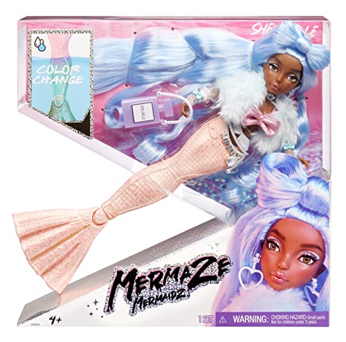 MERMAZE MERMAIDZ Color Change Shellnelle Mermaid Fashion Doll with Designer Outfit & Accessories