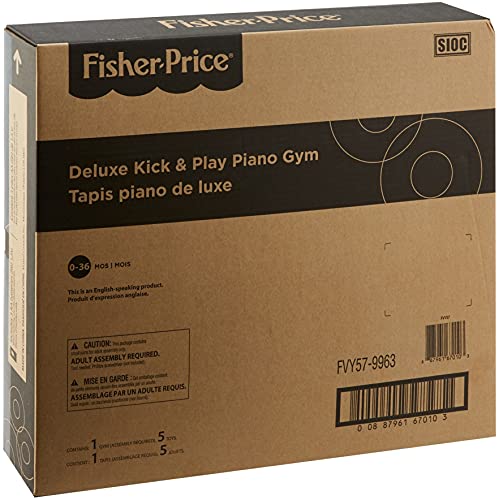 Fisher-Price Deluxe Kick 'n Play Piano Gym, Green, Gender Neutral (Frustration Free Packaging) - sctoyswholesale