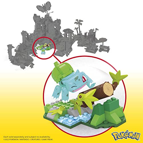 MEGA Pokémon Action Figure Building Toys Set For Kids, Bulbasaur'S Forest Fun With 82 Pieces, 1 Poseable Character, Age 9+ Years Gift Idea