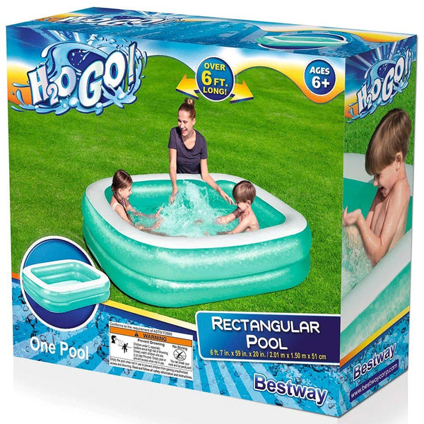 Rectangular Pool 6'7" x 59" x 20" in full color box Age 6+