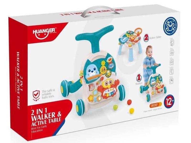 Huanger 2-In-1 Baby Walker & Active Table