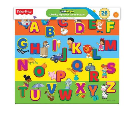 Fisher-Price Little People 27 Piece Chunky ABC Wood Puzzle