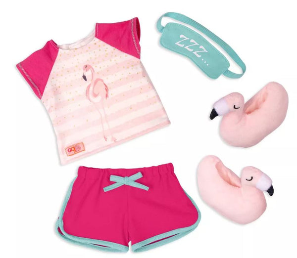 Our Generation Sleepover Pajama Outfit for 18" Dolls - Flamingo Dreaming