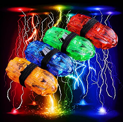 20 LED Car Shaped Laser Finger Beam Flash Lights , 5 cards of 4 lights - 20 Lights Total