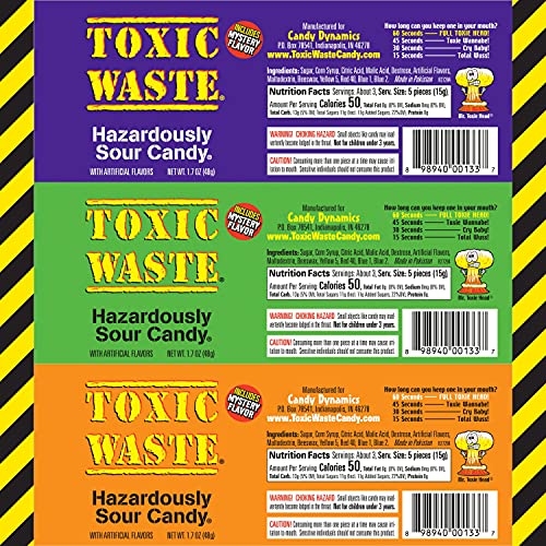 TOXIC WASTE | 3-Pack Toxic Waste Special Edition Drums of Assorted Sour Candy - sctoyswholesale