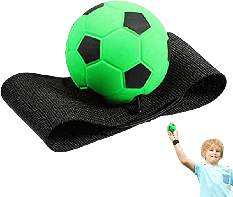 1pc Green Wrist Return Ball - Adjustable Bounce Back Ball with String, Rubber Elastic Rebound Ball Finger Exercise Toy Activity and Play Balls