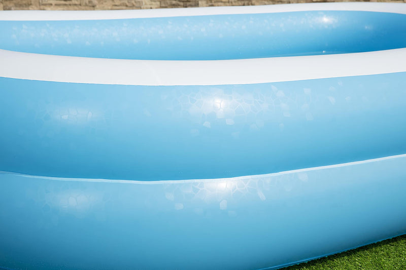 H2OGO! Blue Rectangular 8'6" Inflatable Family Pool | Perfect for Kids, Ages 6+