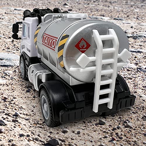 R/C Mini Petroleum Truck, 1:40 Scale, Silver, 2.4GHz Remote Control, Full Function - sctoyswholesale