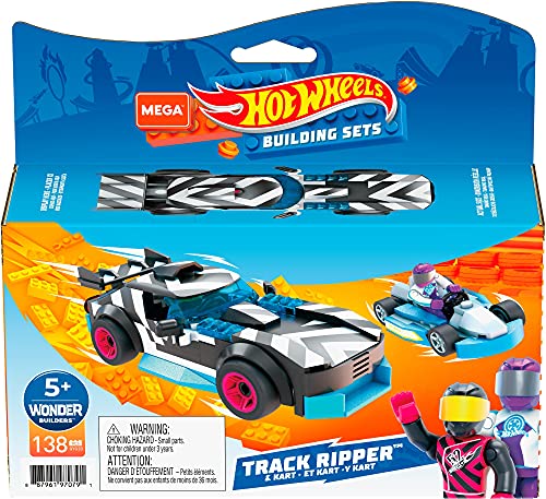 Hot Wheels Mega Construx Track Ripper and Kart Construction Set, Building - sctoyswholesale