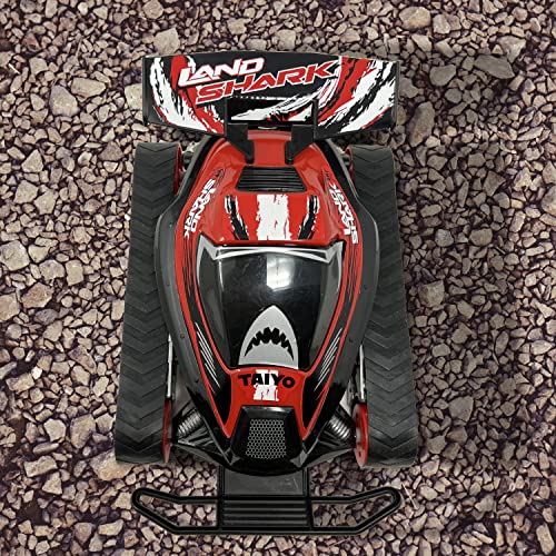 Landshark 1:16 Scale All Terrain RC Car, 4WD Electric Vehicle with Remote Control, Includes Controller and Rechargeable Battery, Red - sctoyswholesale