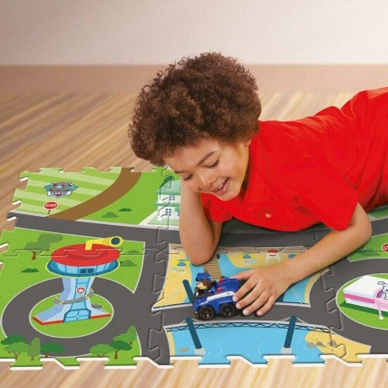 Paw Patrol 6Pc Mega Floor Mat with Vehicle Playmat with Vehicle