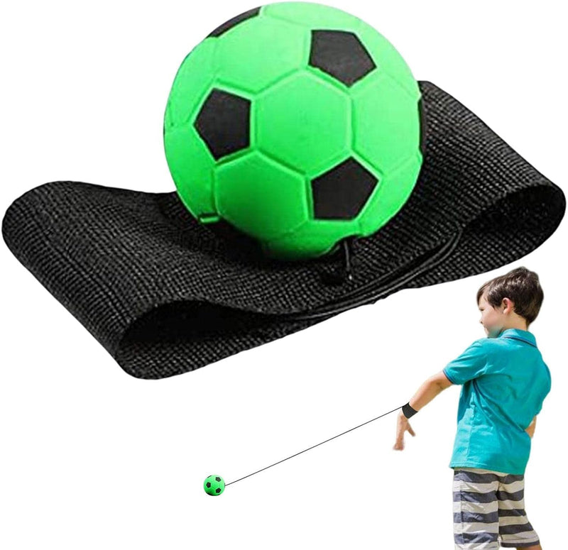 1pc Green Wrist Return Ball - Adjustable Bounce Back Ball with String, Rubber Elastic Rebound Ball Finger Exercise Toy Activity and Play Balls